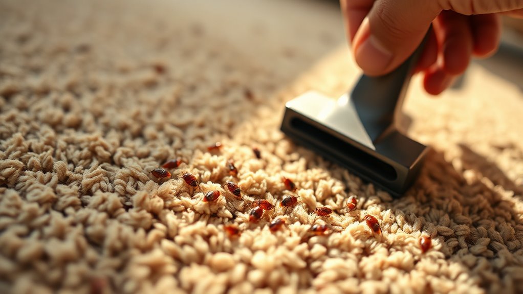 bed bugs hide in carpets
