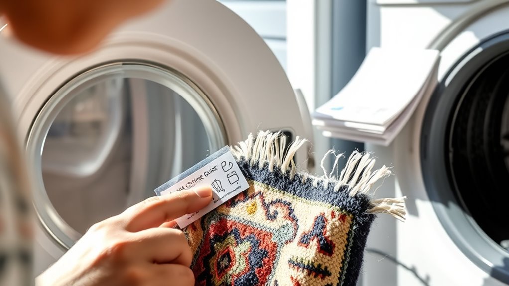 check rug care instructions