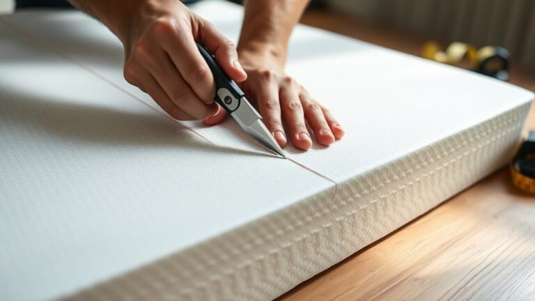 cutting memory foam mattress