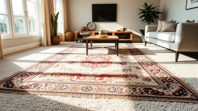 layering rugs over carpets
