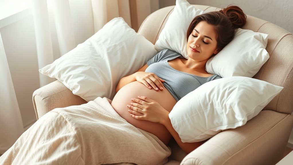 pregnancy recliner pillow support