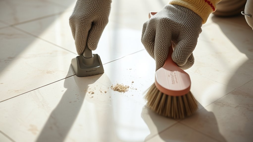 prepare and inspect tile surface