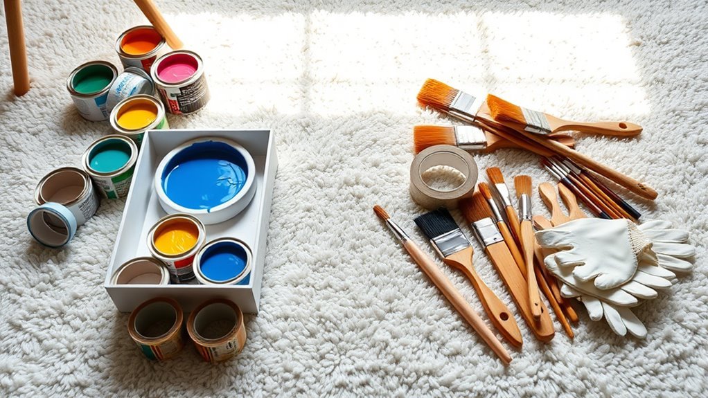 prepare painting essentials safely