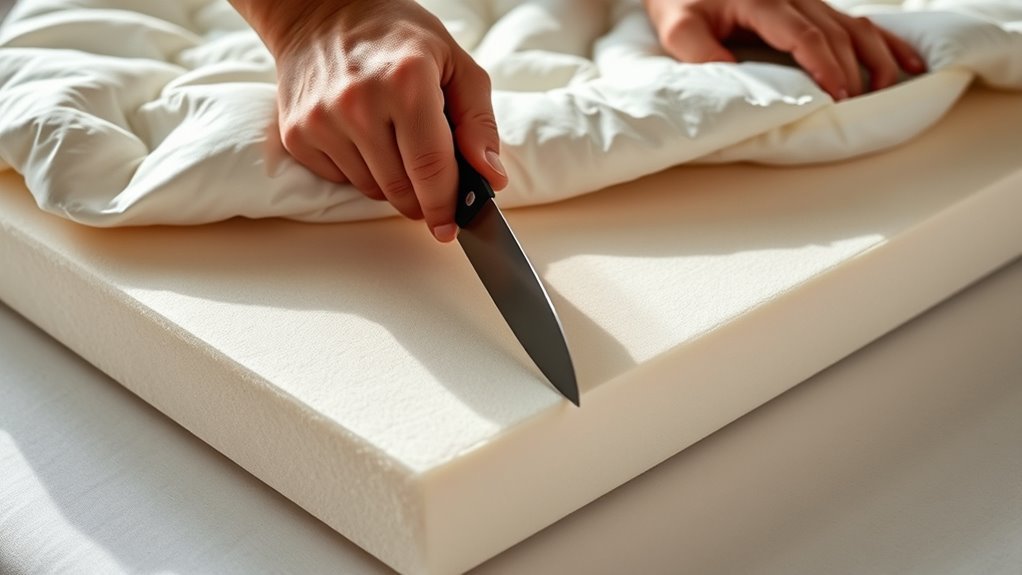 remove cover prepare foam