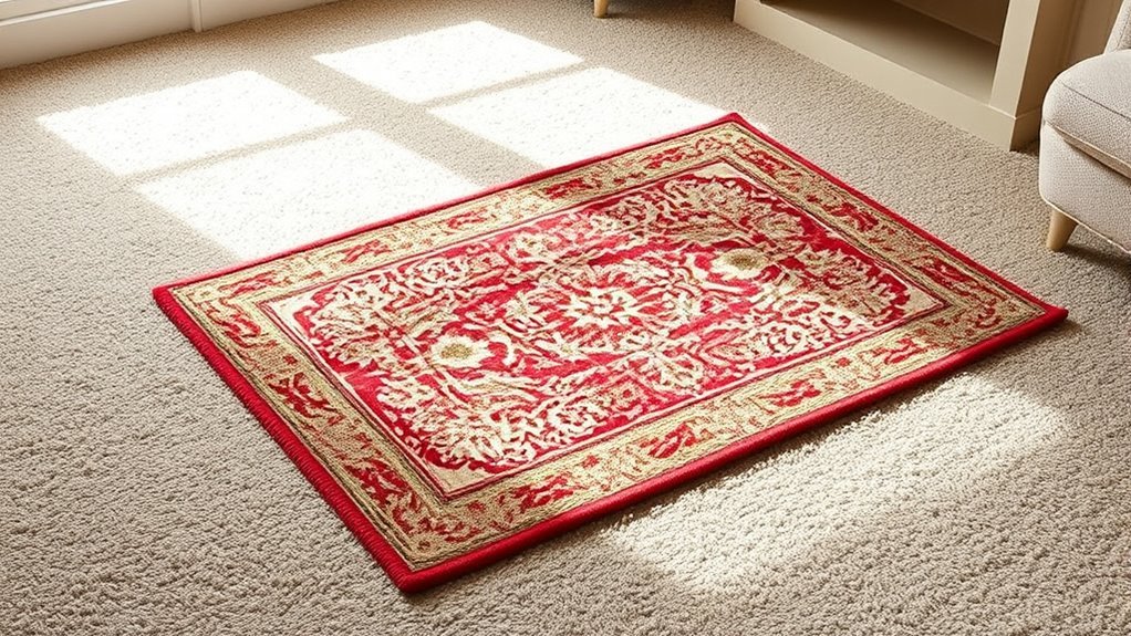 secure non slip rug layering