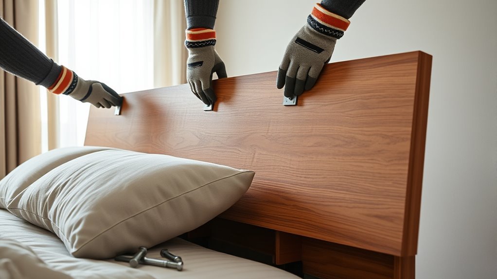 securely attach headboard brackets