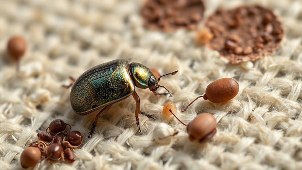 signs of carpet beetle infestation