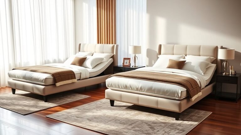 top split queen beds