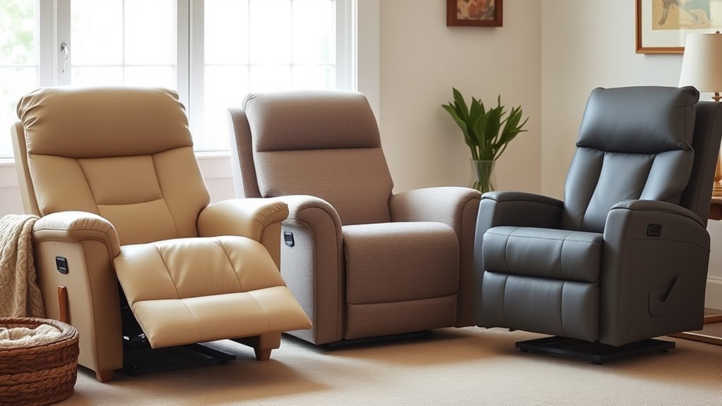 types of senior recliners